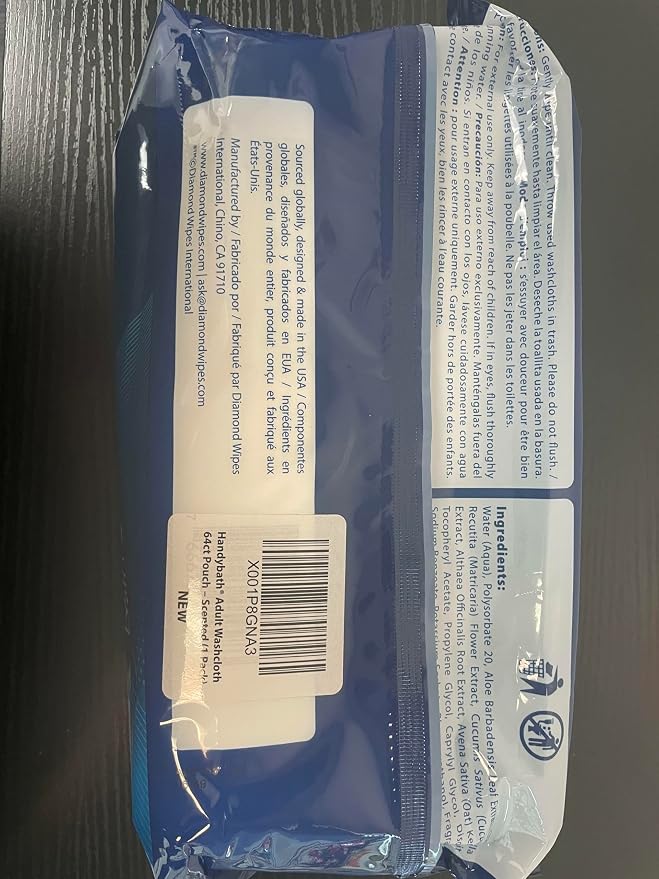 Handybath Adult Washcloths Scented, Extra Large Cleaning Wipes - Image 2