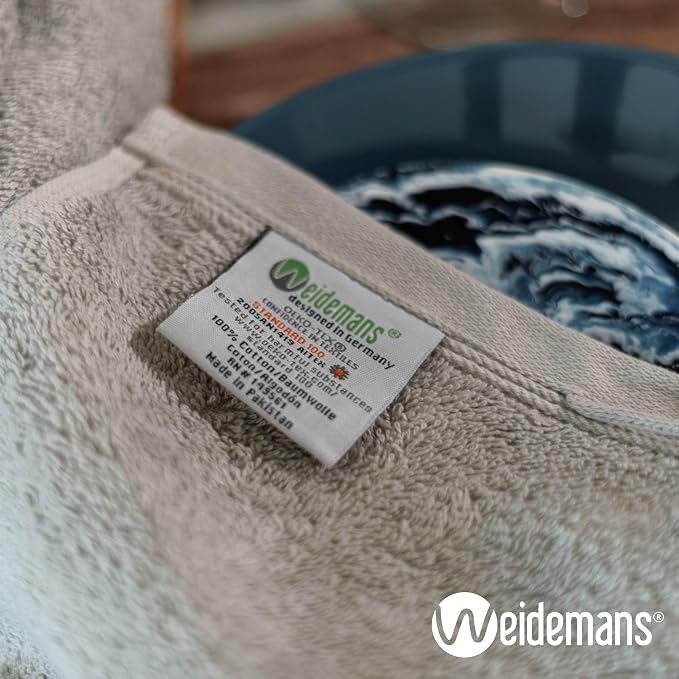 100% Cotton Washcloths Set 13” x 13” | Silver Towels | Set of 12 Ultra Soft and - Image 6
