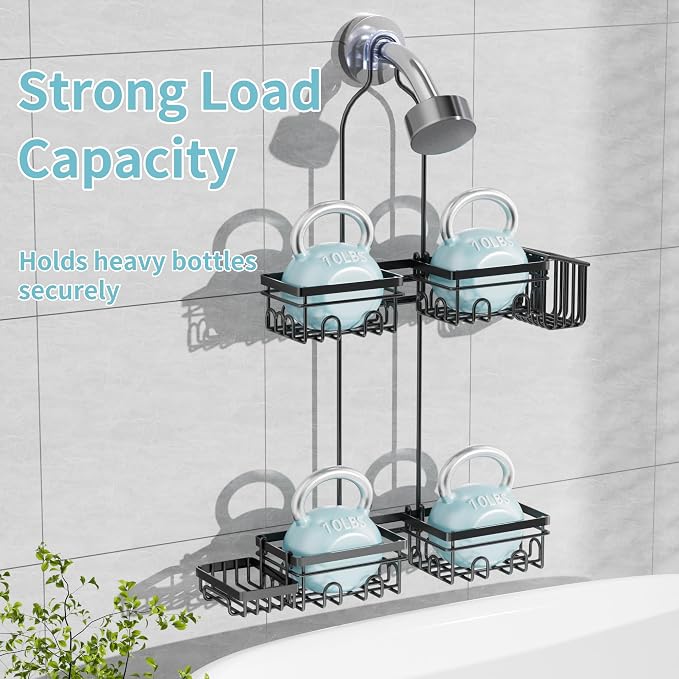 KEGII Shower Caddy Hanging for Handheld Showerheads, Rustproof Hanging Shower - Image 6