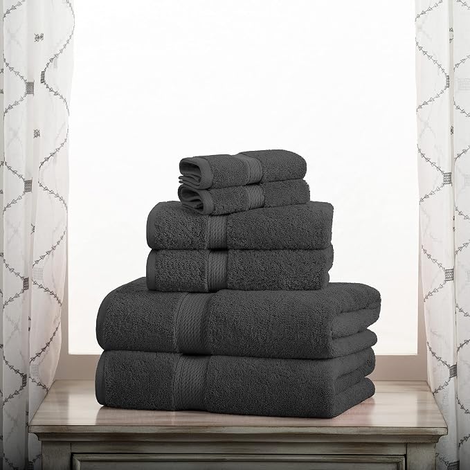 BLUENILEMILLS BNM Premium Quality Egyptian Cotton Towels, 6-Piece Ultra-Soft - Image 3