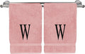 Monogrammed Hand Towel, Personalized Initial Gift, Extra Absorbent 100% Turkish by BareCotton