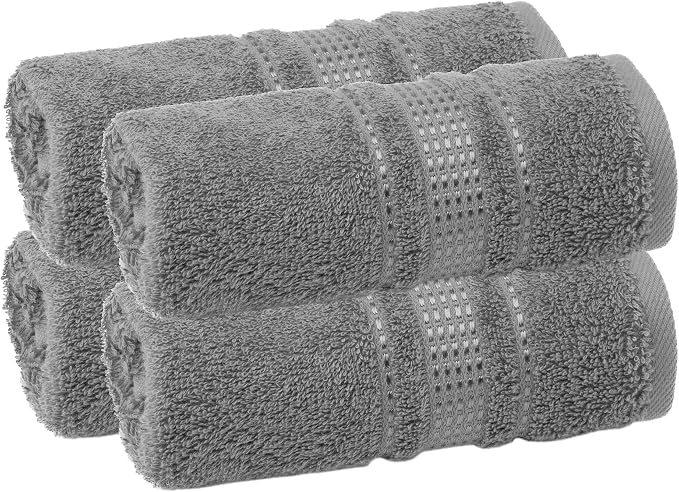 Melissa Linen, Fingertip Towels 4 Pack, 100% Turkish Cotton, Small Hand Towels by MelissaLinen