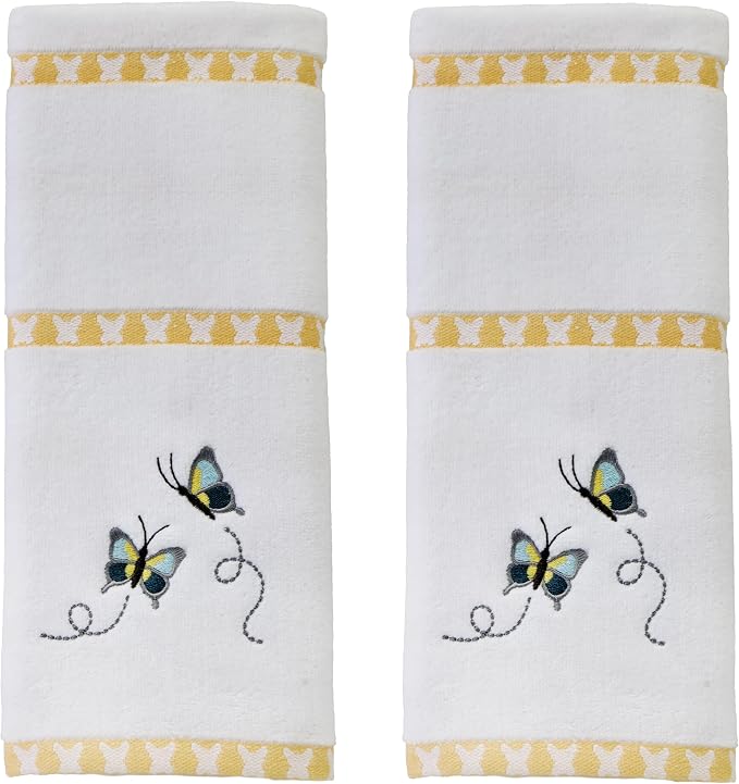 SKL Home Dancing Butterflies Hand Towel 2pc Set by SKLHomebySaturdayKnightLtd