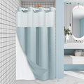 Fog Blue Stall No Hook Shower Curtain by EUTXL