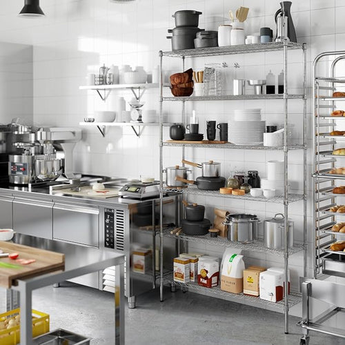 14" Deep x 48" Wide x 86" Height Wire Shelving Kit | 6-Tier | NSF Commercial - Image 2