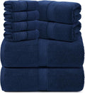 REDKISS Luxury 100% Cotton 8 Piece Bath Towel Sets, 2 Bath Sheets, 2 Hand by REDKISSOnline