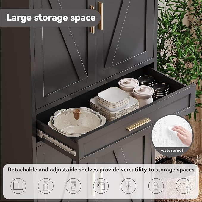 71" Tall Metal Storage Cabinet - Image 4