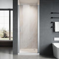 29.5-31 Inch Pivot Shower Door 72 Inch H, Semi-Frameless Sliver Aluminum by Ucalafee
