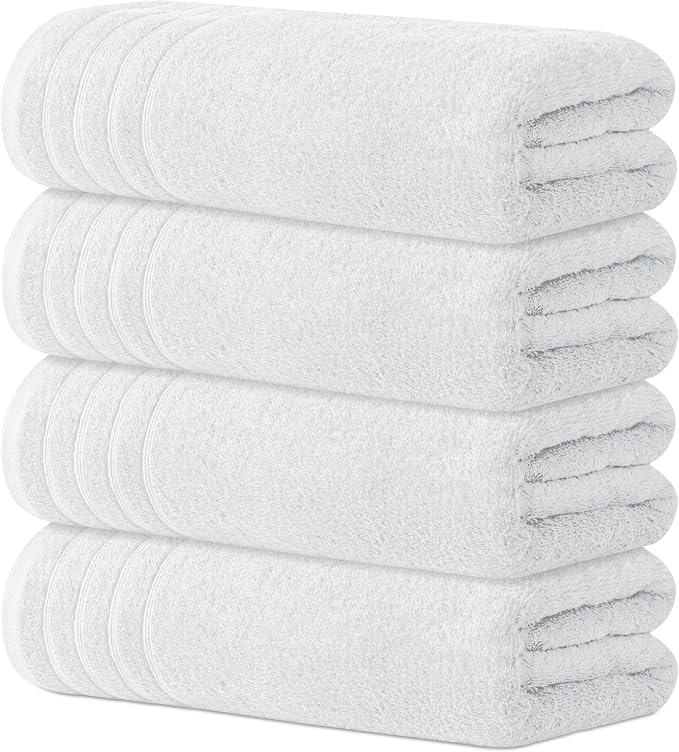 Avalon Towels Bath Towels Set of 4, Size 30 x 60 Inches, Highly Soft and by AvalonTowels