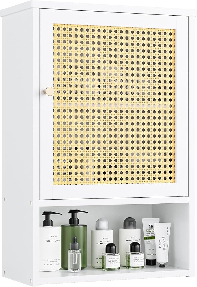 Bathroom Wall Cabinet, Bamboo Over-The-Toilet Storage Organizer by VOVALACraftingDreamHomes