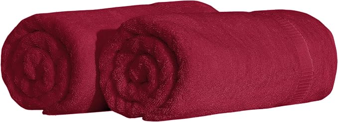 SALBAKOS 100% Turkish Cotton Extra Large Bath Sheet Set of 2 35x70 inch | - Image 3