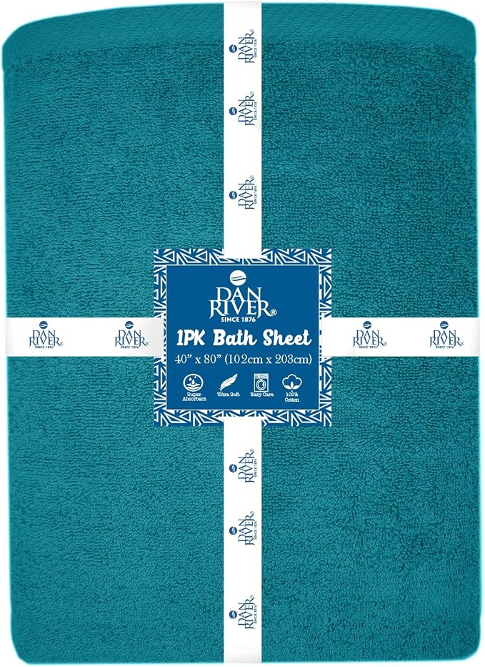 DAN RIVER Pack of 1 Bath Sheet 40x80 Inches, Premium Oversized Towels - Image 7