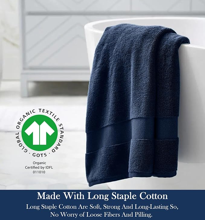 Delara Organic Cotton Luxuriously Plush Bath Towel | GOTS & OEKO-TEX Certified - Image 3