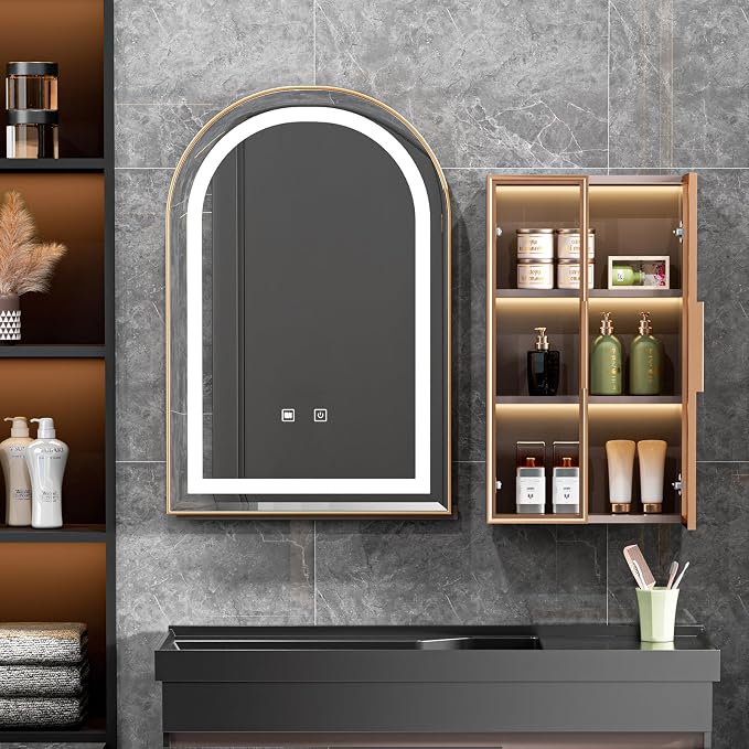 LED Bathroom Mirrors with Lights, 3 Colors Dimmable, Wall Mounted Lighted - Image 8