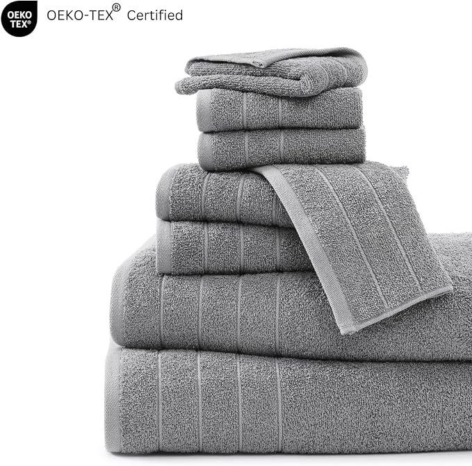 Casa Platino 100% Cotton 8 Piece Bath Towel Set - Image 3