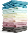 Cleanbear Waffle Wash Cloths Set of 12, Cotton Washcloths by Cleanbear