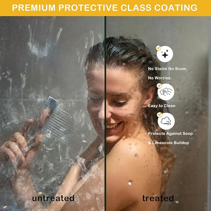 44-48" W x 76" H Frameless Sliding Shower Doors, Made - Image 7