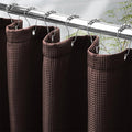 AmazerBath Brown Shower Curtain Waffle Textured, Fabric Shower Curtain Thick by AmazerBath