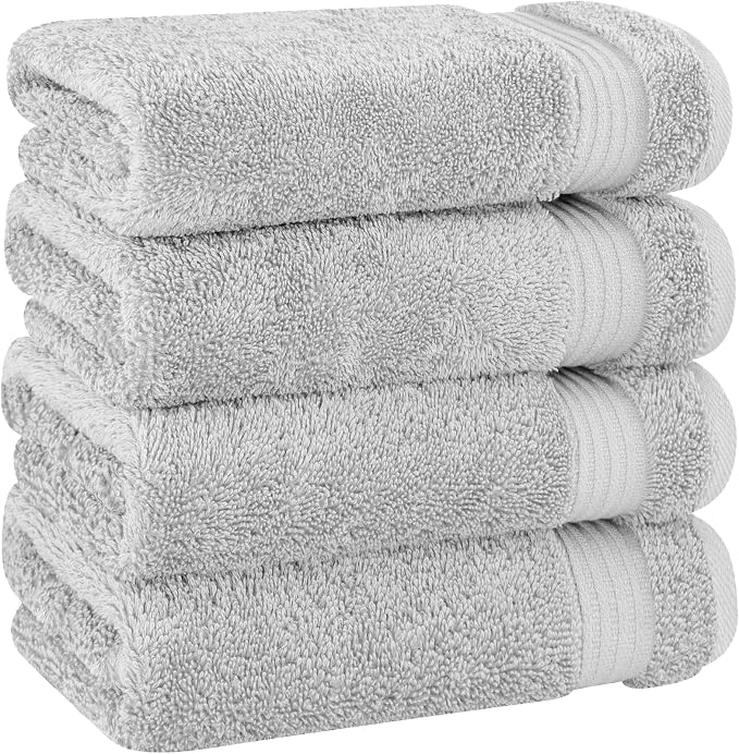Cotton Paradise Hand Towels for Bathroom, 100% Cotton Turkish 4 Piece Hand by UNITEDHOMETEXTILE