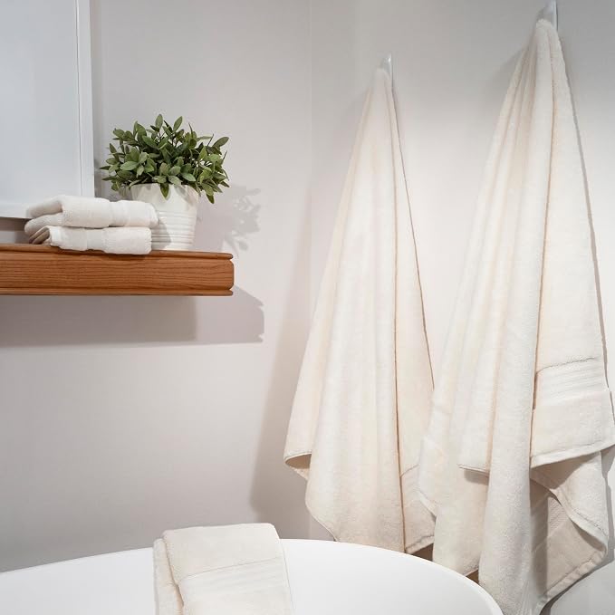 Fabdreams 100% Organic Cotton Bath Towel Set of 6 700 GSM Hotel Premium Plush - Image 3