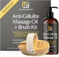 Anti Cellulite Massage Oil and Firm Dry Brush Kit | Collagen & Stem Cell Skin by M3Naturals
