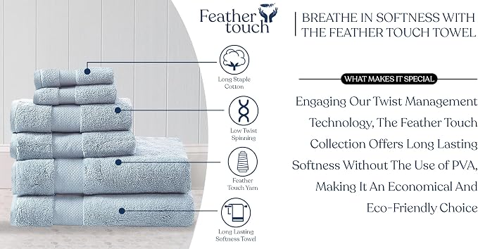 Delara Organic Cotton Luxuriously Plush Bath Towel 20 Piece Set|GOTS & Oeko-TEX - Image 7