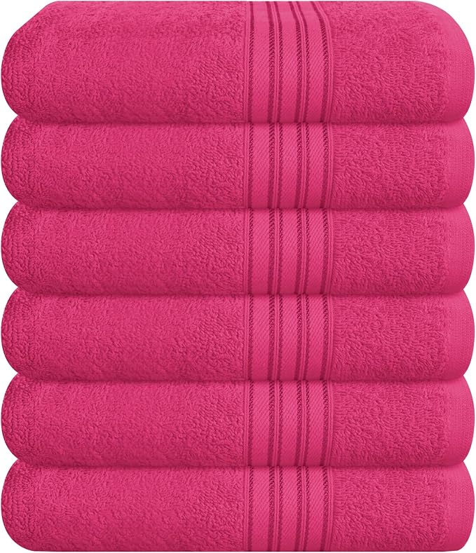 BOUTIQUO Ultra Soft Cotton 6 -Piece Hand Towel Set 16x24 Inch, Spa & General by BOUTIQUO
