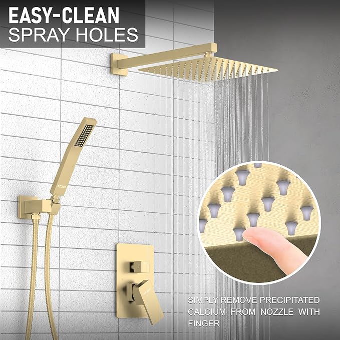 KOJOX Shower System Bathroom Luxury 10 Inch Rain Shower Head - Image 2