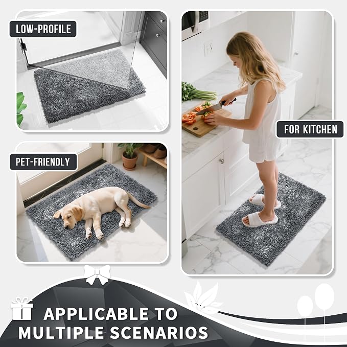 Yimobra Luxury Chenille Bathroom Rug Mat, Extra Soft and Absorbent Shaggy Bath - Image 8