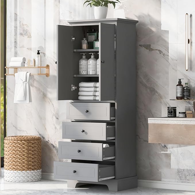 Tall Narrow Storage Cabinet by Virubi