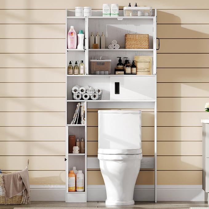 ChooChoo Over The Toilet Storage Cabinet, Farmhouse Bathroom Shelf Over Toilet - Image 5