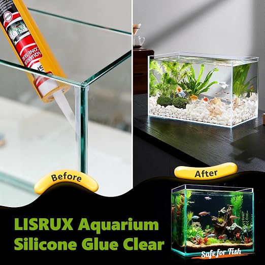 12 Pack Aquarium Silicone Clear Sealant, High Elasticity, Safe - Image 5