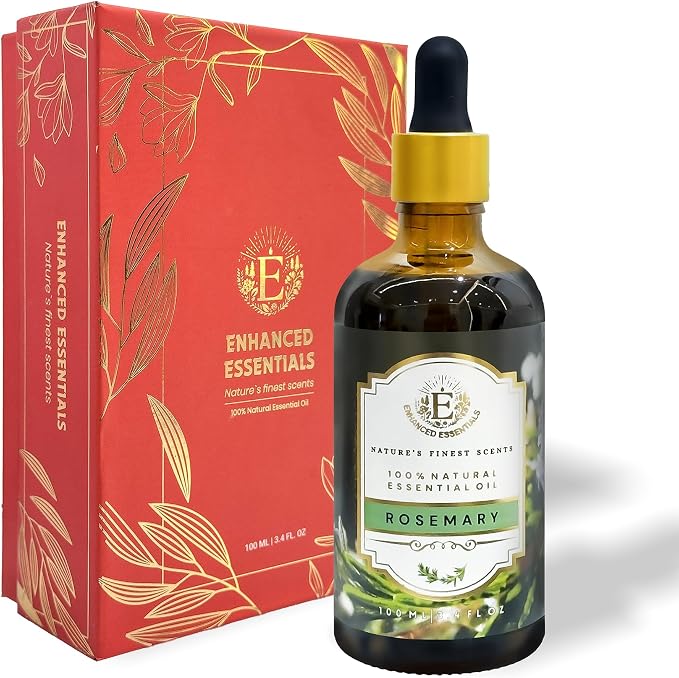 Luxurious Rosemary Essential Oil by Enhanced Essentials|Undiluted & Pure|for by Unknown