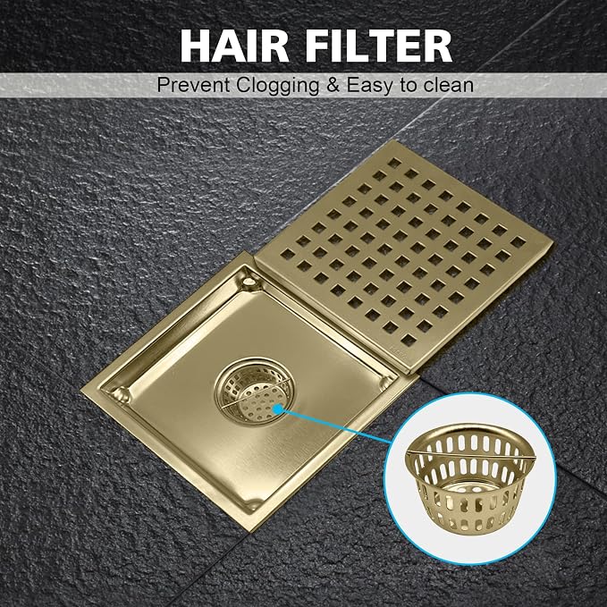 4 Inch Square Shower Drain - Image 7
