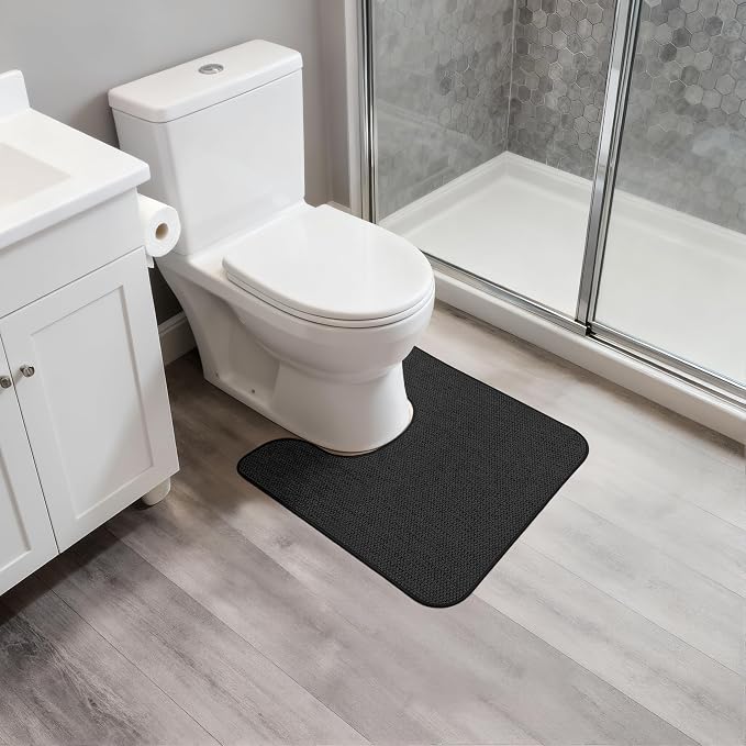 Toilet Rugs U Shaped Bathroom Rug, Machine Washable Non Slip Quick Dry Super - Image 6