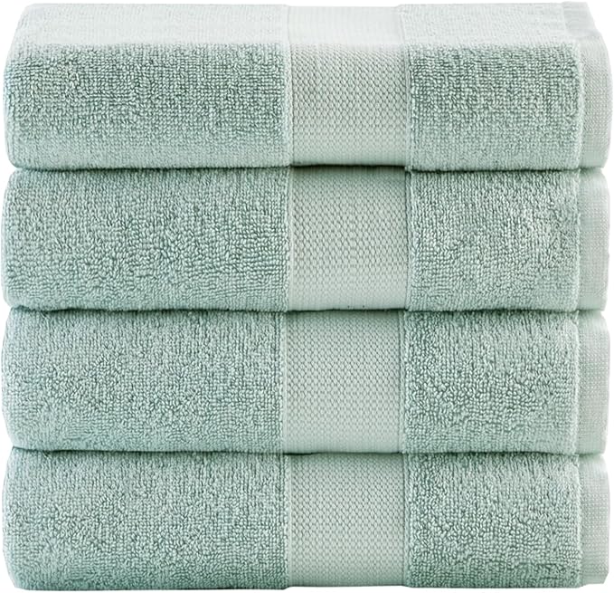 Comfort Spaces Turkish Bath Towel Set of 4 Piece 27x54 Medium 100% Cotton by ComfortSpaces