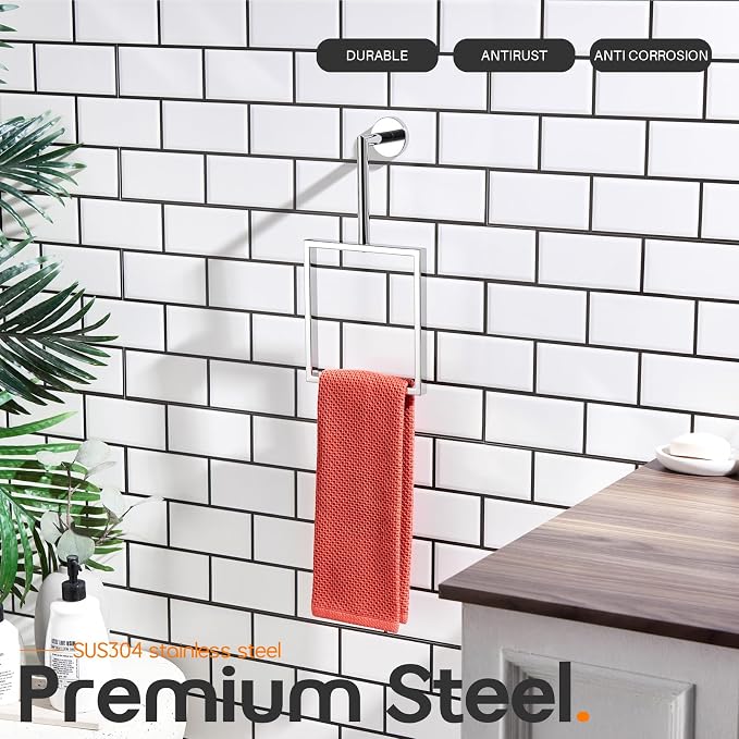 Towel Ring Chrome Bathroom Towel Holders - Image 5