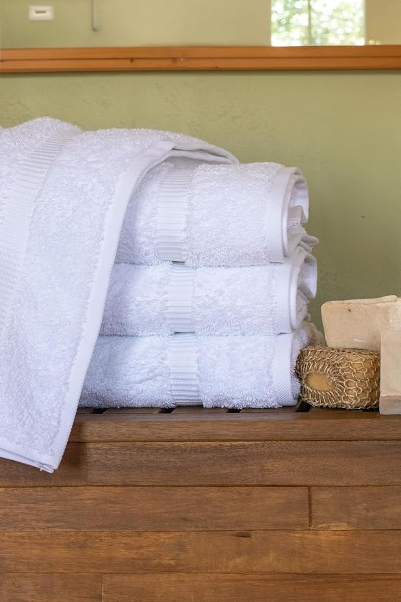 SALBAKOS 100% Turkish Cotton Bath Towel Set of 4 27x54 inch | Heirloom Quality - Image 5