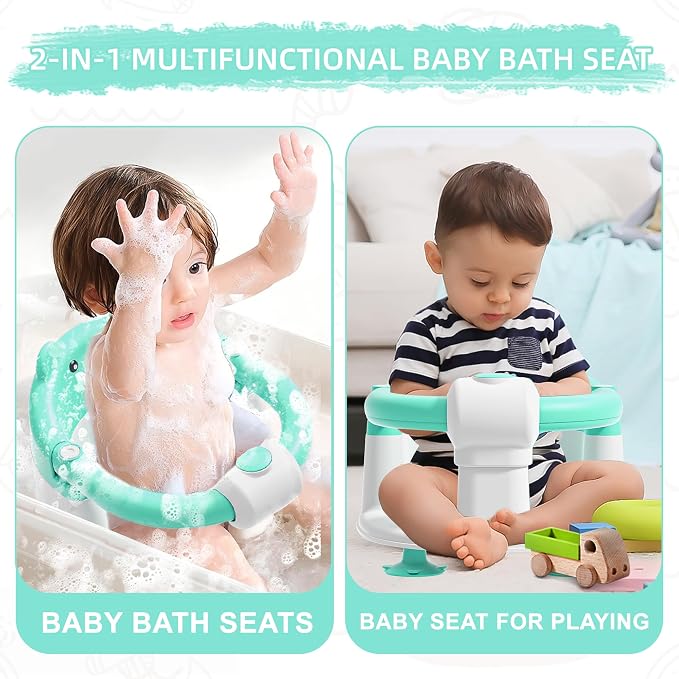 Baby Bath Seats for Babies 6 Months & Up, Infant Bath Chair for Newborn Sitting - Image 6