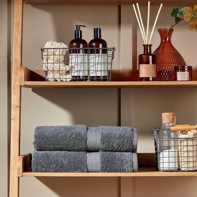 Christy Renaissance 4 Piece Gray Towel Set | 100% Egyptian Cotton | Luxury - Image 2