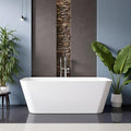 Stone Resin Freestanding Bathtub 67 ", Elegant Oval Shape Soaking Tub, Solid by MEDUNJESS