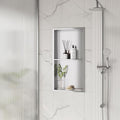 Neodrain No Tile Shower Niche, Stainless Steel Wall Niche 13.1"X25.1", Two-Tier by Neodrain