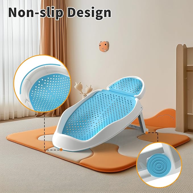 Baby Bathtub Support for Babies 0-6 Months, Foldable Portable Infant Bathtub - Image 6