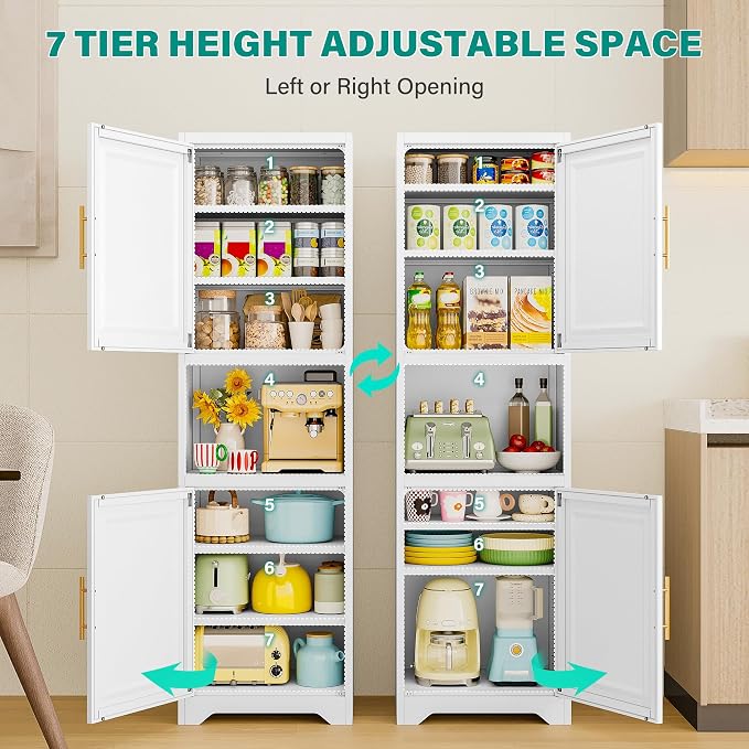 SISESOL 67" Tall Narrow Storage Cabinet - Image 6