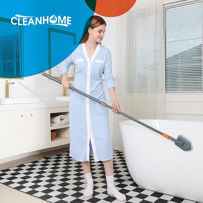 Tile Tub Scrubber Brush with 3 Different Function Cleaning Heads and 56" - Image 8