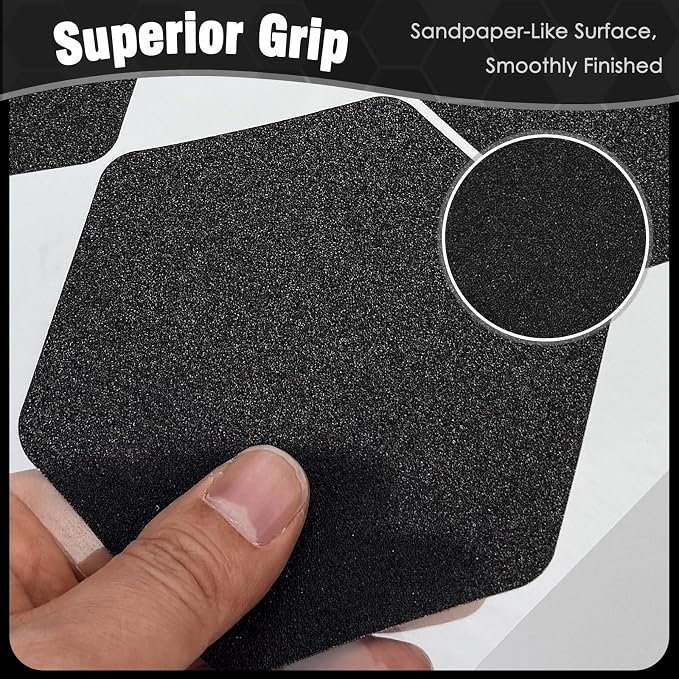 S&X 24 Pcs Shower Non Slip Stickers, Modern Black Bathtub Non Slip Stickers - Image 2