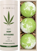 Organic Hemp Bath Bombs Infused Peppermint Eucalyptus Essential Oil Luxurious by NewMiuz