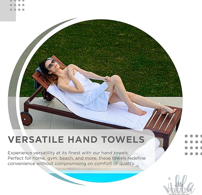 100% Combed Cotton Bathroom Towel Set of 6- 2 Bath Towels, 2 Hand Towels - Image 7