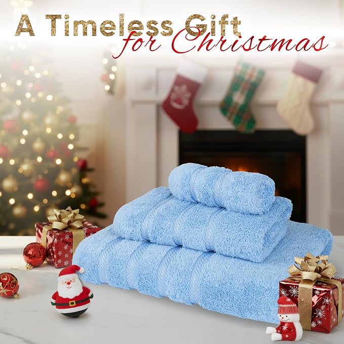 American Soft Linen Premium 3 Piece Towel Set, 1 Bath Towel 1 Hand Towel 1 - Image 2