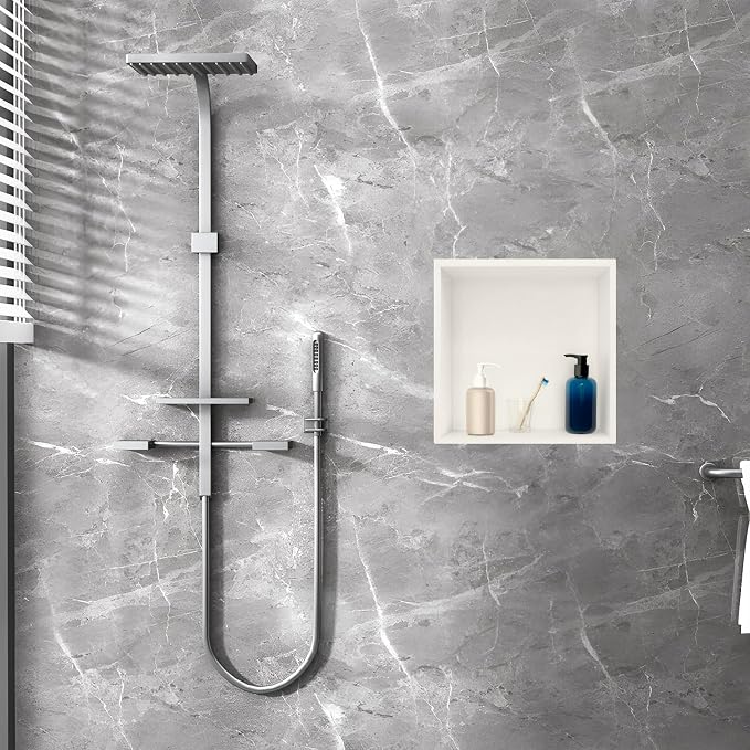 SaniteModar Shower Niche, Stainless Steel Shower Niche 12" X 12" No Tile Needed - Image 8